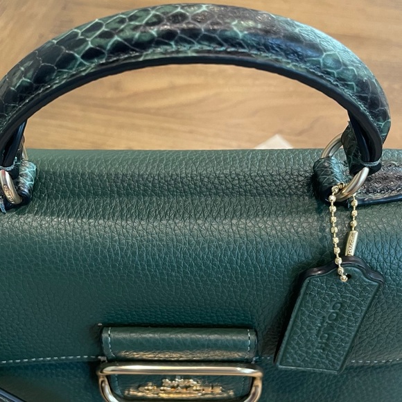 Coach Morgan Top Handle Satchel Color Green - Picture 11 of 12
